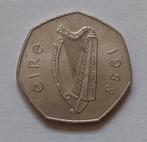 Ierse 50 Pence Munt - 1988, Dublin Millennium, Ophalen of Verzenden, Losse munt