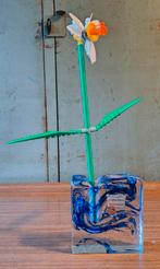 Mundgeblasen Studioglas Vaas - Blauw Lint Design, Ophalen