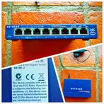 Netgear Gigabit 8 poorts ethernet switch, Computers en Software, Netwerk switches, Ophalen of Verzenden, Gebruikt