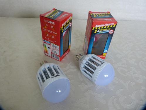 Nieuwe muggenlampen 2 stuks Barzone E27 fitting 1 watt UV en, Huis en Inrichting, Lampen | Losse lampen, Gebruikt, Led-lamp, E27 (groot)