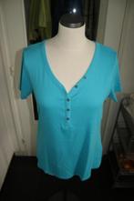 Shirt mt L (C&A)m.k.m.+knoopjes midden blauw (3)NIEUW, Blauw, Maat 42/44 (L), Nieuw, Ophalen of Verzenden