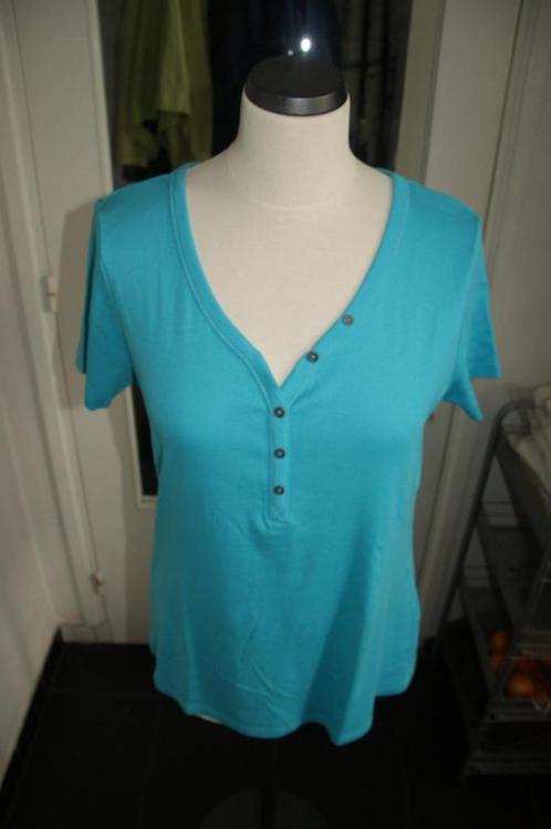 Shirt mt L (C&A)m.k.m.+knoopjes midden blauw (3)NIEUW, Kleding | Dames, T-shirts, Nieuw, Maat 42/44 (L), Blauw, Korte mouw, Ophalen of Verzenden