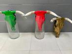 Echte stieren skul (rood, goud en groen), Ophalen, Nieuw