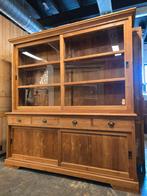 Tijdloos mooie vitrinekast | buffetkast van gerecycled teak, Gebruikt, 200 cm of meer, Niet te achterhalen, Niet te achterhalen