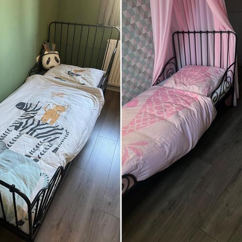 2x Meegroei kinderbed (incl pocketvering matras) minnen IKEA, Kinderen en Baby's, Kinderkamer | Bedden, Zo goed als nieuw, 180 cm of meer