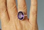 925 zilveren ring met natuurlijke Amethist steen, Sieraden, Tassen en Uiterlijk, Ringen, O.T., Paars, Nieuw, Ophalen of Verzenden