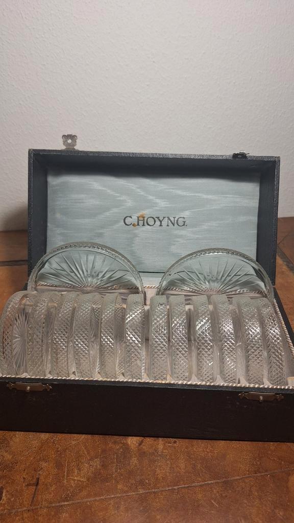 Vintage C. Hoyng Onderzetters Set, Antiek en Kunst, Antiek | Glas en Kristal, Ophalen