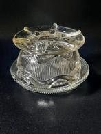 Vintage glazen theelicht - rechaud, Antiek en Kunst, Ophalen of Verzenden