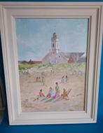 Cor Schaap Katwijk aan Zee- Witte Kerk- strand, Antiek en Kunst, Ophalen of Verzenden