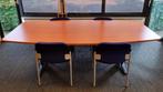 Vergadertafel + 4 blauwe stoelen, Huis en Inrichting, Ophalen, Overige materialen, 100 tot 150 cm, 200 cm of meer