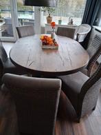 Tafel en 6 stoelen, Huis en Inrichting, Complete eetkamers, Ophalen of Verzenden, Zo goed als nieuw, 4 tot 6 stoelen