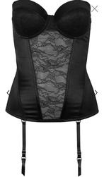 c. NIEUW: luxe stevige ZWARTE BODY (90C) + string  - gratis, Kleding | Dames, Bodyflirt, Verzenden, Zwart, Body of Korset