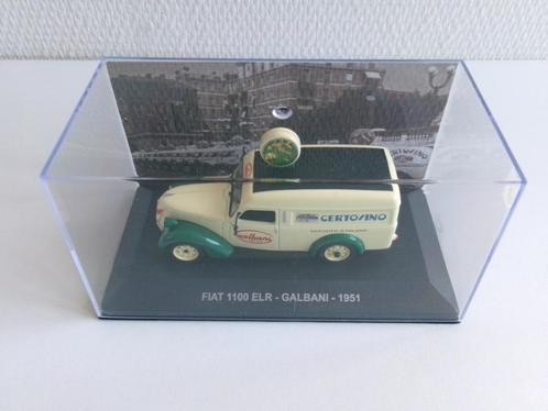 Fiat 1100 ELR - Galbani - 1951 geel 1:43 Magazine Models, Hobby en Vrije tijd, Modelauto's | 1:43, Zo goed als nieuw, Auto, Overige merken