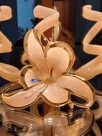 Murano Orchidee Glazen Sculptuur met millefiori, Ophalen of Verzenden