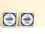 2 Holland america line tegeltjes 31710, Huis en Inrichting, Ophalen of Verzenden, Gebruikt