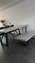 Salontafel Marmer Look, Huis en Inrichting, Tafels | Eettafels, Kunststof, 100 tot 150 cm, Zo goed als nieuw, Rechthoekig
