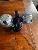 Dubbele Disco Spiegel Bol met Lichteffecten, Ophalen of Verzenden, Zo goed als nieuw, Discobol, Geluidgestuurd