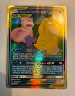 Slowpoke & Psyduck GX Tag Team Pokémon Kaart, Ophalen of Verzenden, Zo goed als nieuw, Losse kaart, Foil