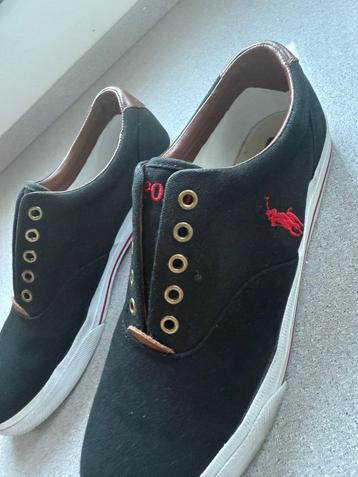 Polo Ralph Lauren Sneakers – Zwart/Rood – Slip-on – Topdeal! beschikbaar voor biedingen