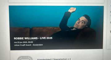 Robbie williams 23 juni x 4 kaarten beschikbaar voor biedingen