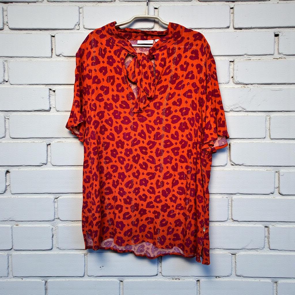Fabienne Chapot Blouse 40 Oranje Paars Panterprint Lou Top, Kleding | Dames, Blouses en Tunieken, Zo goed als nieuw, Maat 38/40 (M)