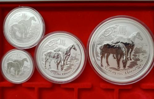 Zilveren Lunar -2 Munten in alle gewichten, Postzegels en Munten, Edelmetalen en Baren, Zilver, Ophalen of Verzenden