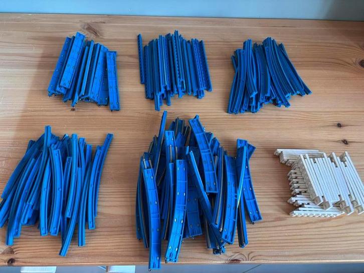 Vintage lego blauwe rails - grote baan met wissels, Kinderen en Baby's, Speelgoed | Duplo en Lego, Gebruikt, Duplo, Losse stenen