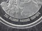 Herinneringsbord the pilgrim fathers 1620-1970. Kristal., Antiek en Kunst, Ophalen of Verzenden