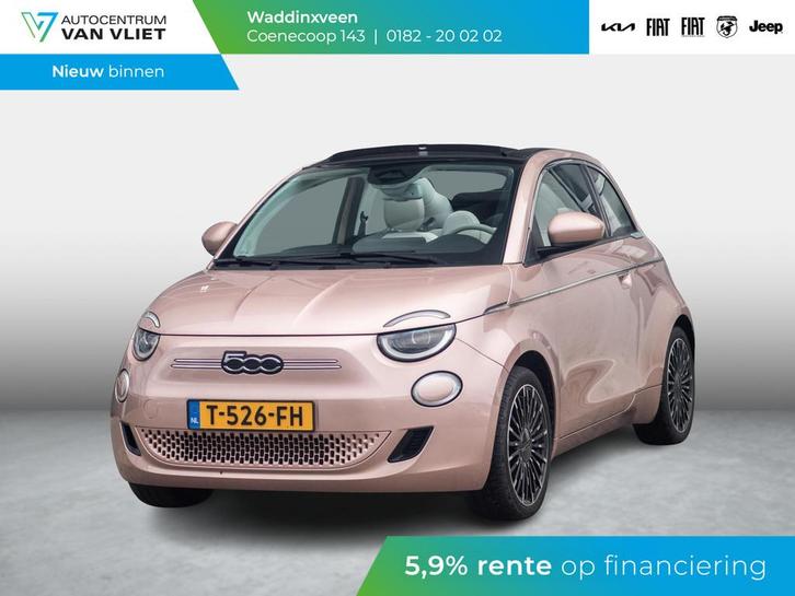 Fiat 500e La Prima 42 kWh Cabrio | Apple Carplay - Android A, Auto's, Fiat, Bedrijf, Te koop, 500E, ABS, Achteruitrijcamera, Adaptive Cruise Control