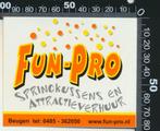 Sticker: Fun Pro - Beugen (1), Verzamelen, Ophalen of Verzenden, Zo goed als nieuw, Bedrijf of Vereniging