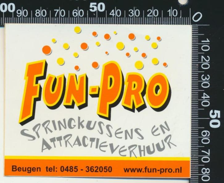 Sticker: Fun Pro - Beugen (1), Verzamelen, Stickers, Zo goed als nieuw, Bedrijf of Vereniging, Ophalen of Verzenden