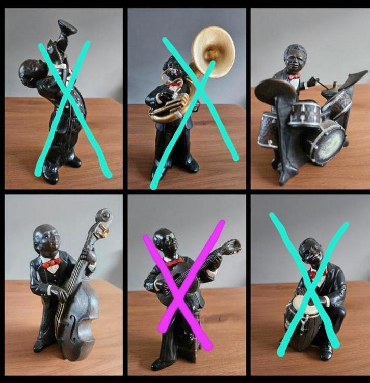Beeldjes All That Jazz orkest, Verzamelen, Beelden en Beeldjes, Zo goed als nieuw, Mens, Ophalen of Verzenden