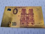 BANKBILJET GOUDFOLIE -0 EURO- NOTRE DAME DE PARIS, Postzegels en Munten, Verzenden, Los biljet