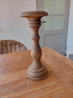 robuuste stoere kandelaar hout landelijk, Ophalen of Verzenden, Gebruikt, Hout