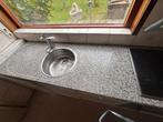 Granieten natuursteen aanrechtblad 150/224 lang 59 diep, Huis en Inrichting, Keuken | Keukenelementen, Ophalen of Verzenden, Zo goed als nieuw