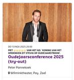 Peter Pannekoek 2X Rij 1 Tickets Wilminktheater Enschede, Twee personen, November