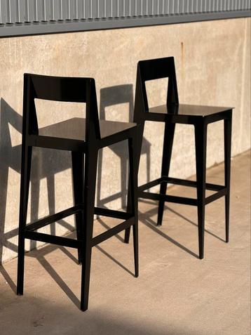 LIGNE ROSET set van 2 stalen design barkrukken zwart staal beschikbaar voor biedingen