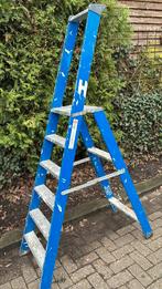 Skyworks blauw gecoate trappen 5 en 6 treden, Doe-het-zelf en Verbouw, Ladders en Trappen, 2 tot 4 meter, Gebruikt, Ophalen of Verzenden