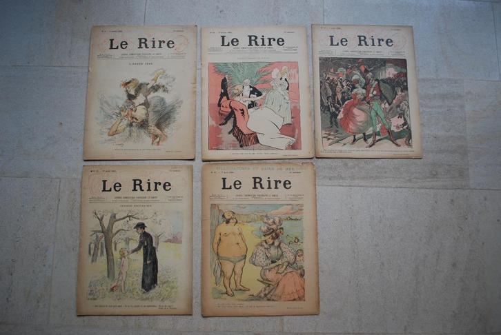 Antieke Franse tijdschriften Le Rire 1895, Antiek en Kunst, Antiek | Boeken en Bijbels, Ophalen of Verzenden