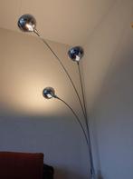 Zilverkleurige vloerlamp met 3 lichtpunten, Huis en Inrichting, Lampen | Vloerlampen, Ophalen