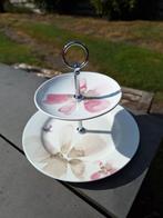 Margriet Etagère met Bloemmotief  - 16cm Hoog, Ophalen of Verzenden