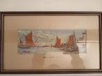 Cash's woven pictures - Thames barges 1870, geweven, Londen, Antiek en Kunst, Kunst | Overige Kunst, Ophalen of Verzenden