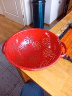 Rood Emaille Vergiet - Vintage Keukenaccessoire, Huis en Inrichting, Ophalen of Verzenden