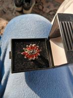 Zilveren ring met granaat, Ophalen of Verzenden, Zilver, Pandora