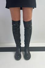 Zwarte Overknee laarzen pu leer maat 39, Kleding | Dames, Schoenen, Ophalen of Verzenden, Zo goed als nieuw, Zwart, Hoge laarzen