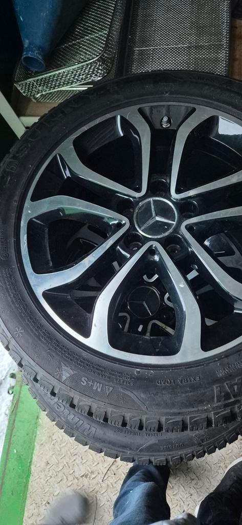 Winterbanden met velg Mercedes W205 - Gebalanceerd, Auto-onderdelen, Banden en Velgen, Banden en Velgen, Winterbanden, Gebruikt