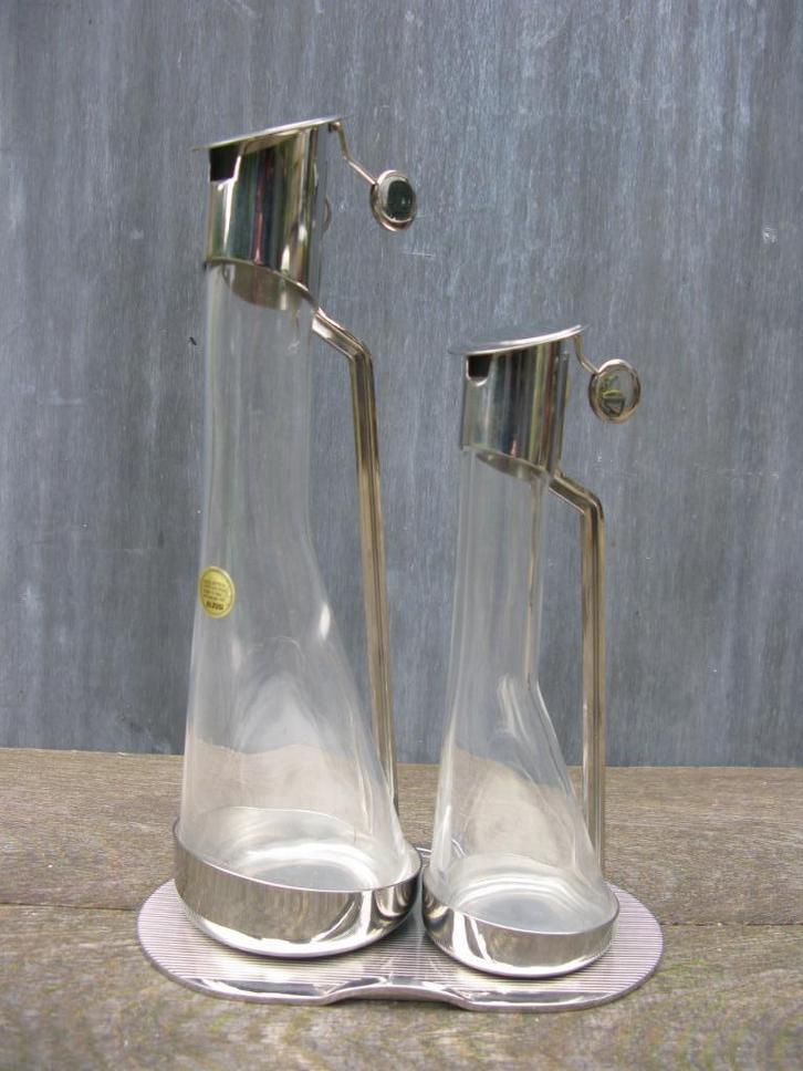 ALESSI A.CASTIGLIONI OLIE/AZIJNSTEL OP TRAY, Antiek en Kunst, Kunst | Designobjecten, Ophalen of Verzenden
