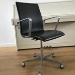 2 Fritz Hansen Oxford low back office chair bureaustoel leer, Ophalen, Zwart, Nvt, Nvt