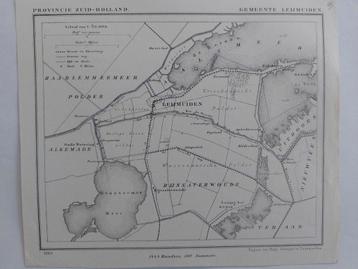 95 / Leimuiden Leijmuiden Rijnstaterwoude Litho 1865 Kuyper beschikbaar voor biedingen