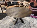 Eettafel rond 130 Bruin mangohout Direct/leverbaar E-7001, Huis en Inrichting, Tafels | Eettafels, Ophalen, Rond, Nieuw, Mwonenenslapen@ziggo.nl